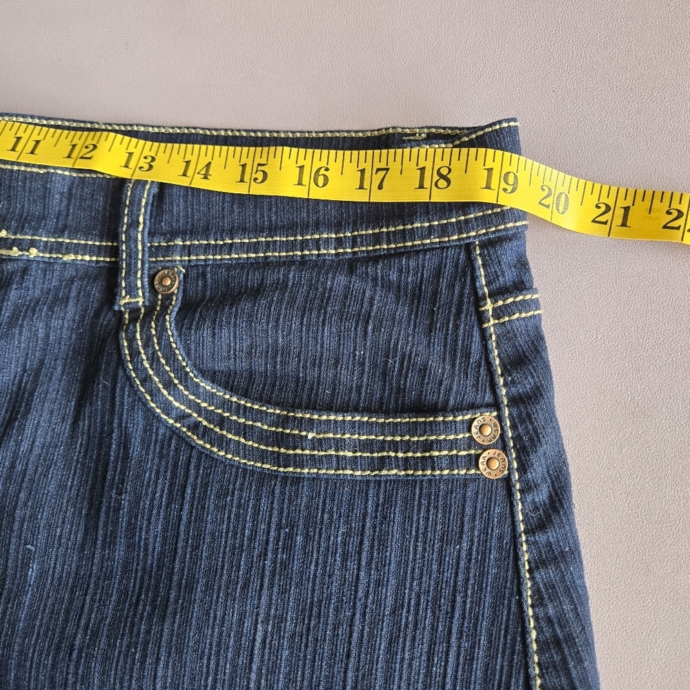 Elegant Dark Blue Denim Midi Skirt - Picture 10 of 12
